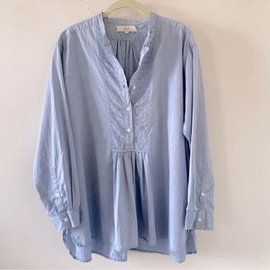 Vanessa Bruno Athe Tunic Shirt Cotton blue Size L